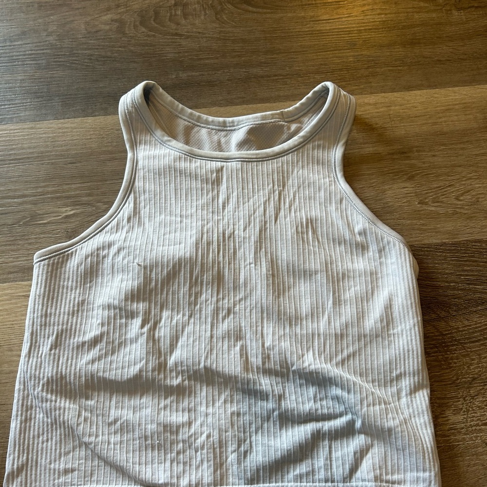 lululemon athletica Ribbed White Tank Top